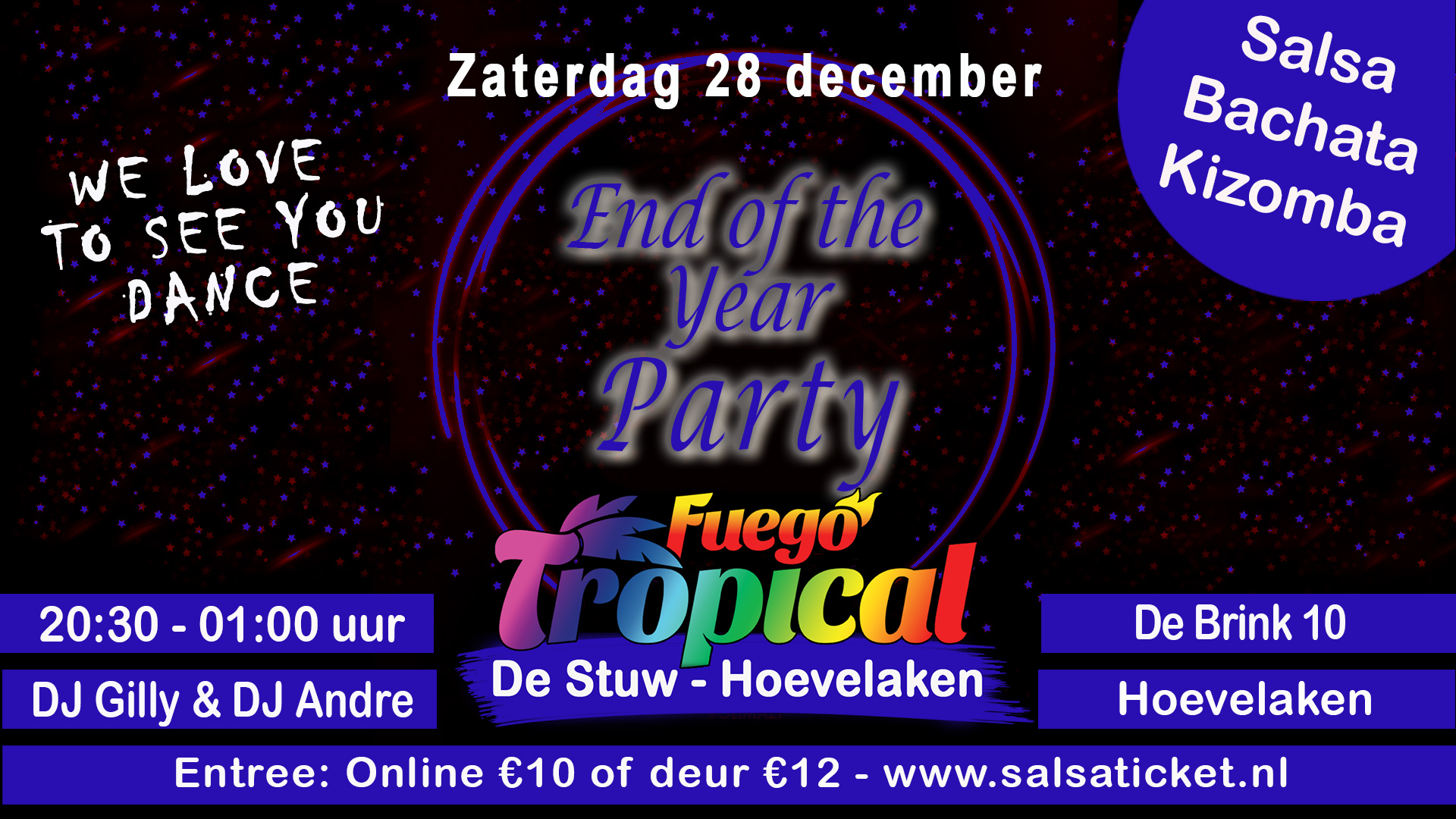 Fuego Tropical 'End Year in de Stuw - Hoevelaken header