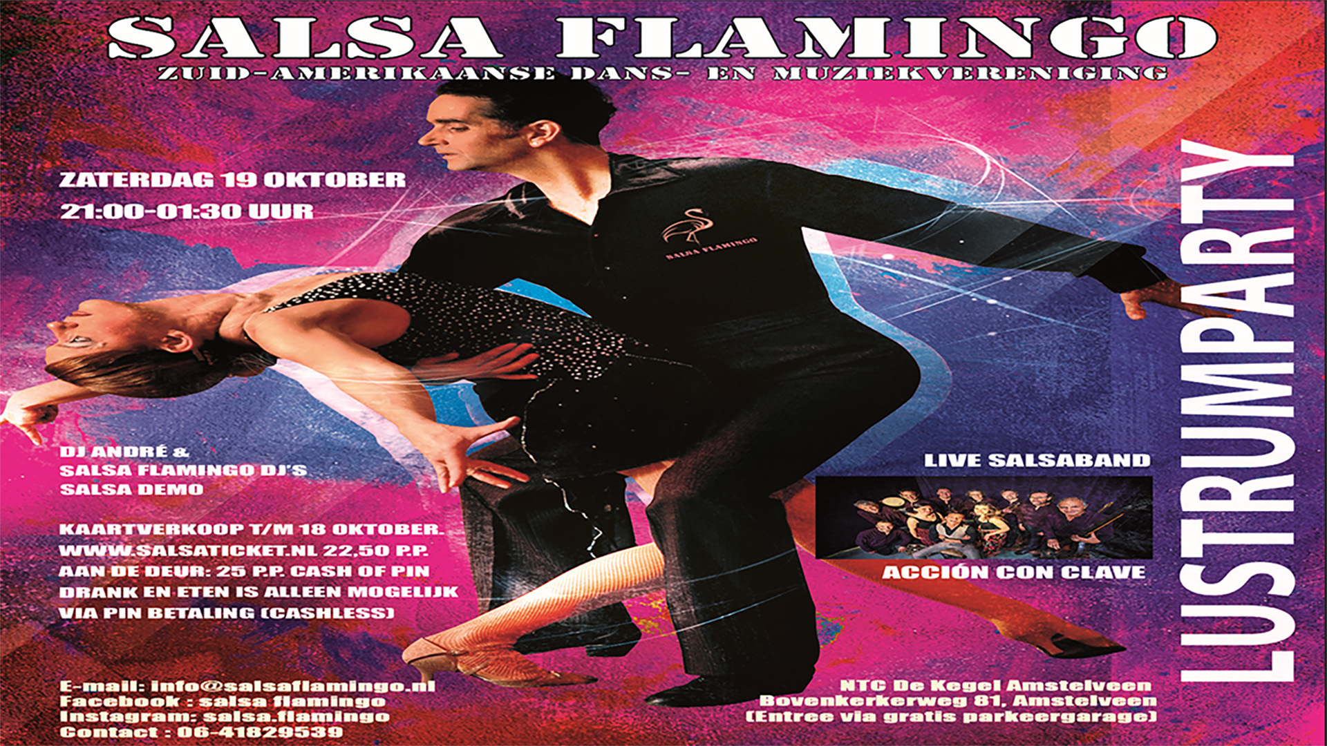 Salsa Flamingo Lustrum Party header