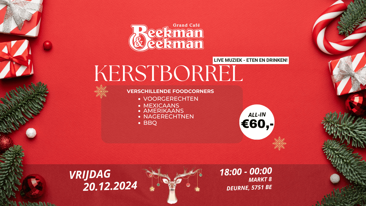 Kerstborrel Beekman & Beekman header