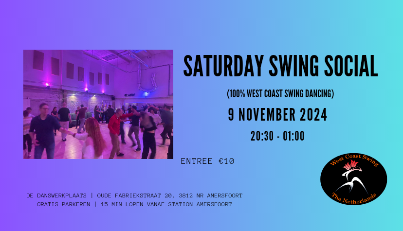 Saturday Swing Amersfoort November 2024 header