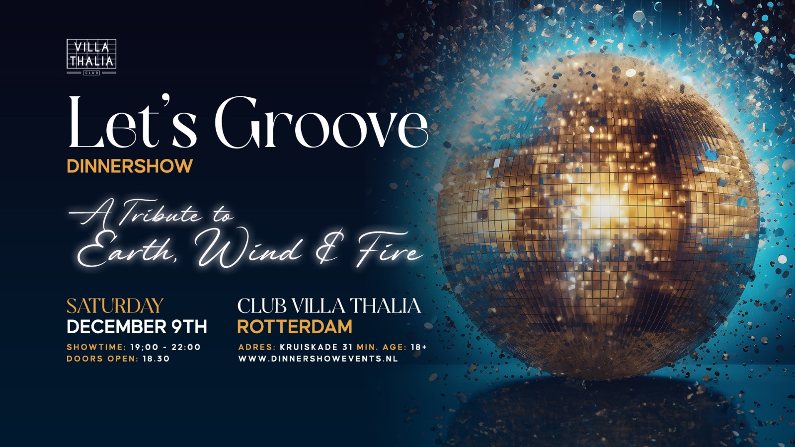Tribute to Eart Wind & Fire | "Let's Groove" Dinnershow header