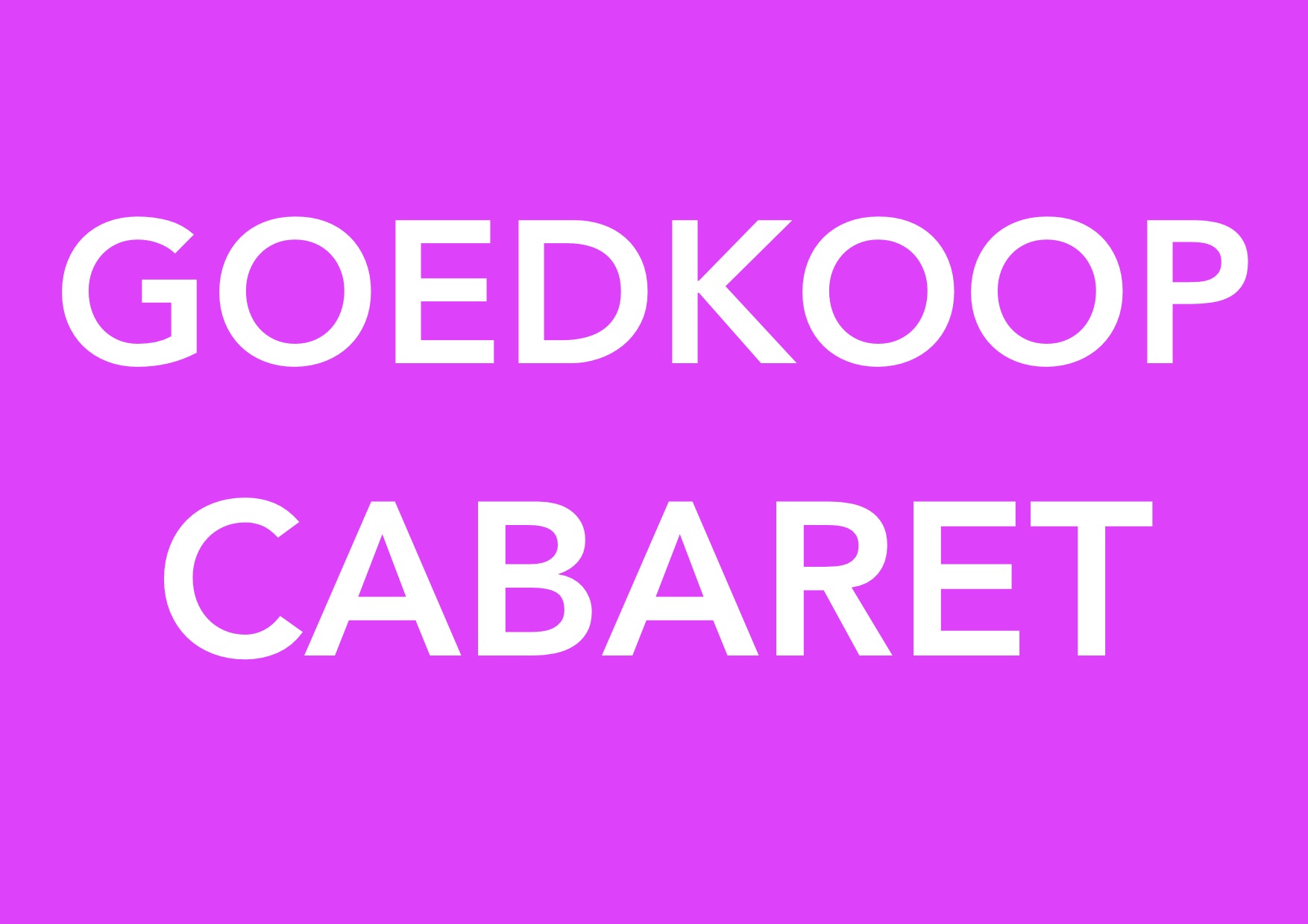 Logo Stichting Goedkoop Cabaret