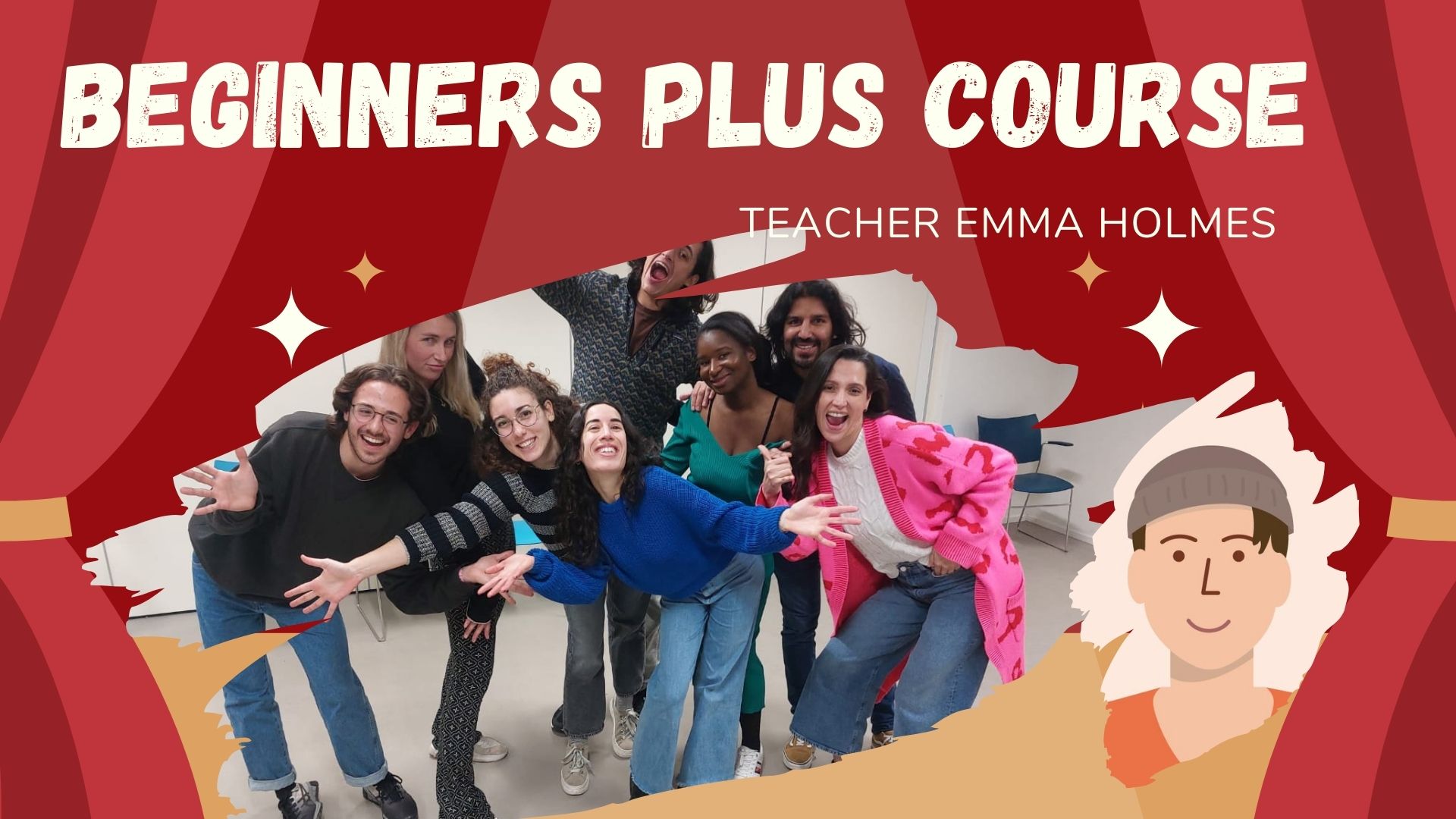 Beginners Plus improv course (Emma) header