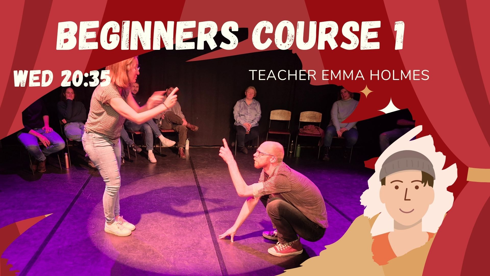 Beginners improv course 1B header