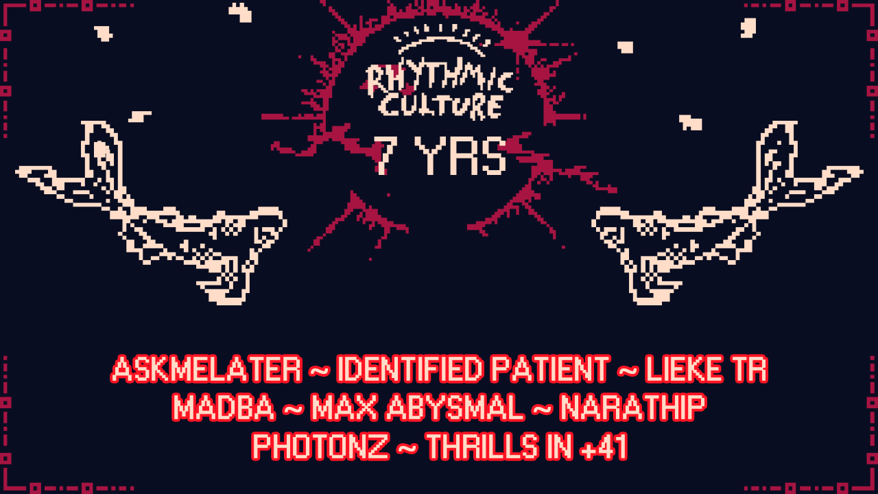 7 YEARS OF RHYTHMIC CULTURE header