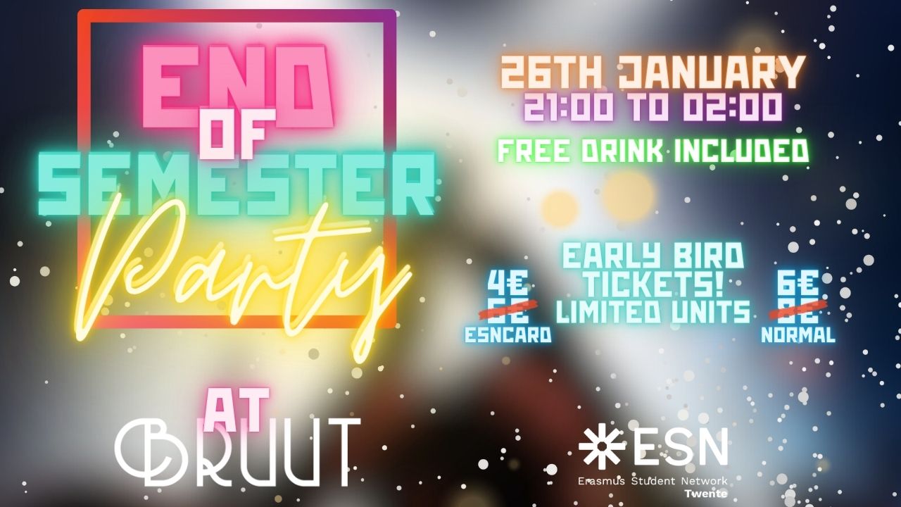 End of Semester Party header