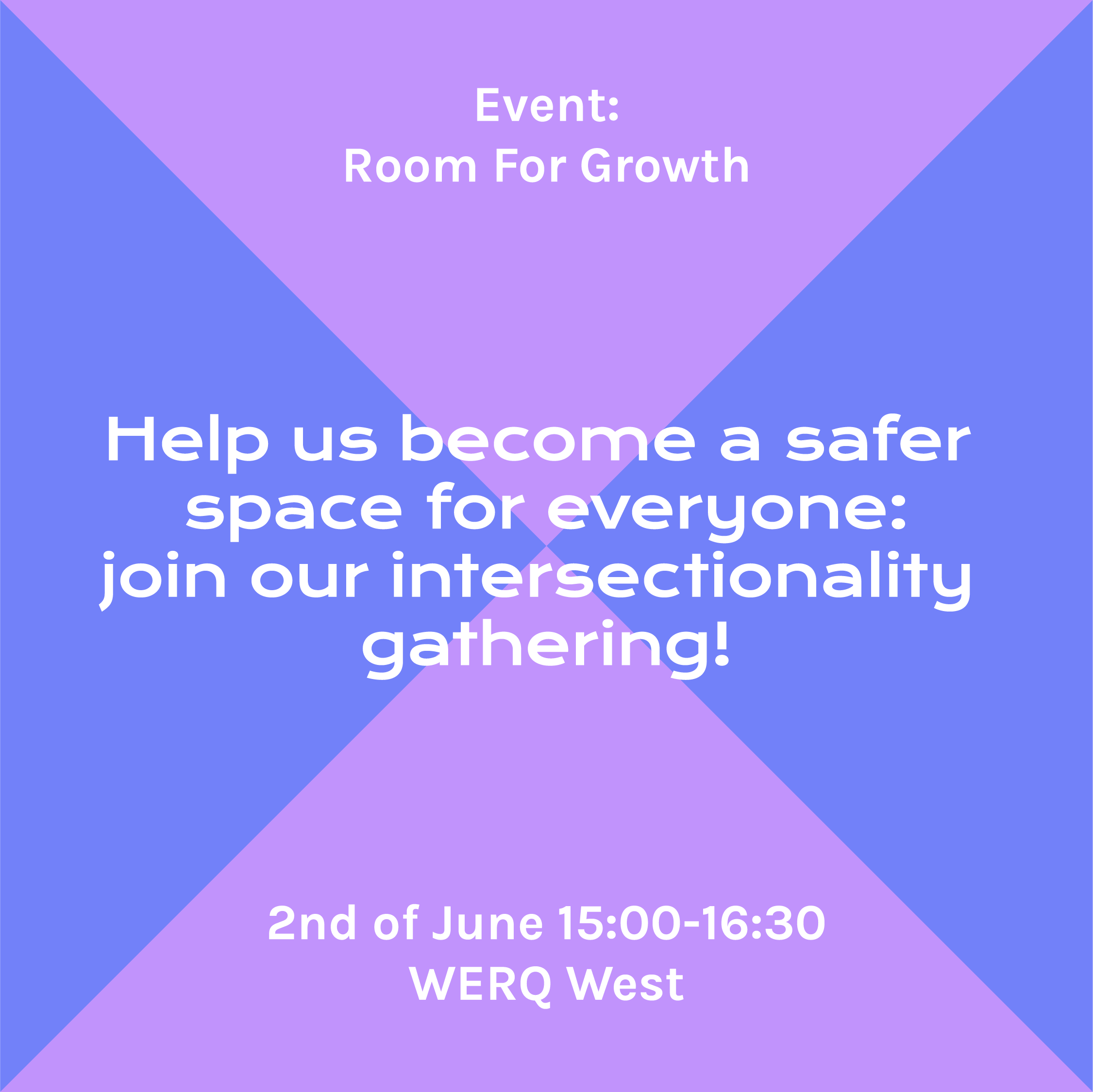 Room For Growth: Intersectionality Gathering header