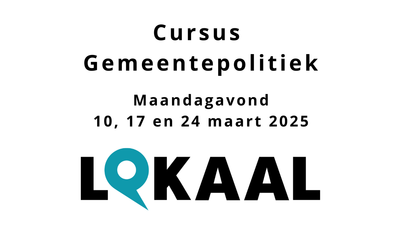 Cursus Gemeentepolitiek 10, 17 en 24 maart 2025 header