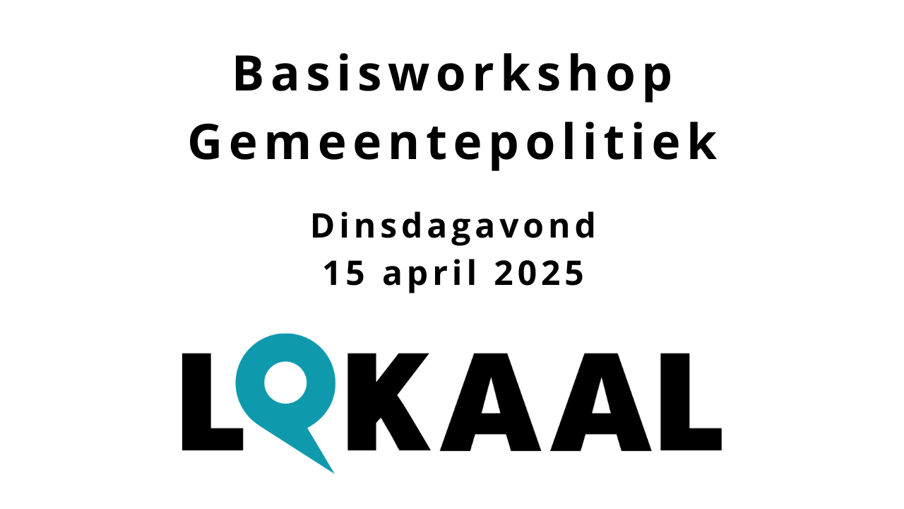 Basisworkshop Gemeentepolitiek 15 april 2025 header