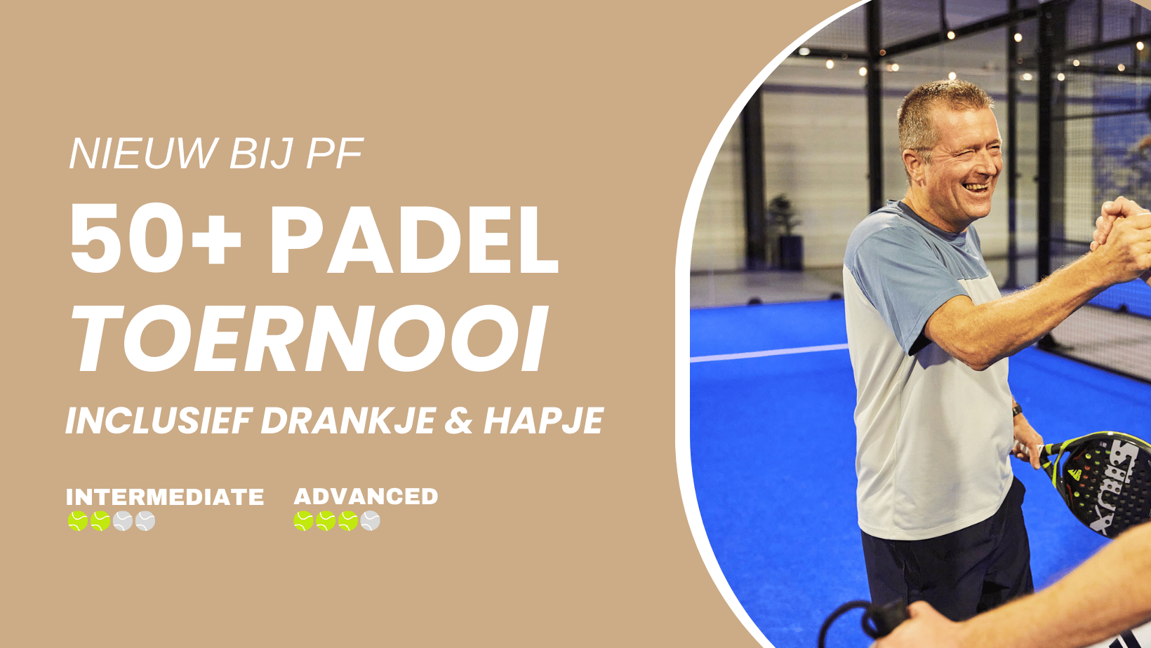 50+ Padel Toernooi header